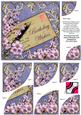 Lilac Blossom Blue Birthday Wishes 6in Duo Corner Stacker