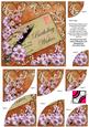 Lilac Blossom Burnt Birthday Wishes 6in Duo Corner Stacker