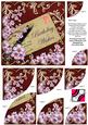Lilac Blossom Red Birthday Wishes 6in Duo Corner Stacker