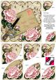 Pink Roses Cream Mothers Day Mam 6in Duo Corner Stacker