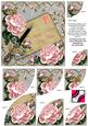 Pink Roses Silver Mothers Day Mam 6in Duo Corner Stacker