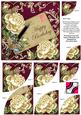 Cream Roses Hpink Happy Birthday 6in Duo Corner Stacker