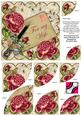 Deep Pink Rose Cream My Wife 6in Duo Corner Stacker