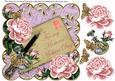 Pink Roses Lilac Mum on Mothers Day 8in Decoupage Topper