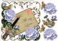 Pale Blue Roses All My Love Ink Saver 8in Decoupage Topper