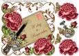 Deeppink Rose Day to Remember Ink Saver 8in Decoupage Topper