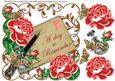 Red Roses Day to Remember Ink Saver 8in Decoupage Topper