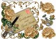 Coffee Rose Fortune & Health Ink Saver 8in Decoupage Topper
