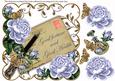 Pblue Rose Fortune & Health Ink Saver 8in Decoupage Topper