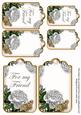 Silver Roses for My Friend Sentiment Ink Saver Tag Sheet