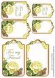 Lemon Roses for My Friend Sentiment Ink Saver Tag Sheet