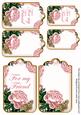 Pink Roses for My Friend Sentiment Ink Saver Tag Sheet