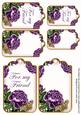 Purple Roses for My Friend Sentiment Ink Saver Tag Sheet