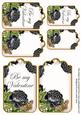 Black Rose Be My Valentine Sentiment Ink Saver Tag Sheet