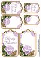 Lilac Rose Be My Valentine Sentiment Ink Saver Tag Sheet
