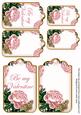 Pink Rose Be My Valentine Sentiment Ink Saver Tag Sheet