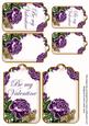 Purple Rose Be My Valentine Sentiment Ink Saver Tag Sheet