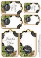 Black Roses Just for You Sentiment Ink Saver Tag Sheet