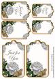 Silver Roses Just for You Sentiment Ink Saver Tag Sheet