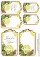 Lemon Roses Just for You Sentiment Ink Saver Tag Sheet