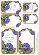 Blue Rose for My Mum Sentiment Ink Saver Tag Sheet