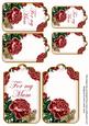 Deep Pink Rose for My Mum Sentiment Ink Saver Tag Sheet