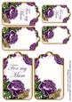 Purple Rose for My Mum Sentiment Ink Saver Tag Sheet