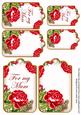 Red Rose for My Mum Sentiment Ink Saver Tag Sheet