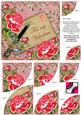 Red Rose Pink for My Valentine 6in Duo Corner Stacker