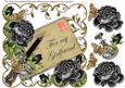 Black Roses for My Girlfriend Inksaver 8in Decoupage Topper