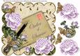 Lilac Roses Cream Order of Service 8in Decoupage Topper