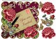Dpink Roses Hpink You Are Invited 8in Decoupage Topper