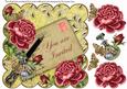 Dpink Roses Lemon You Are Invited 8in Decoupage Topper