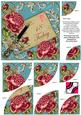 Deep Pink Roses Teal 18 Today 6in Duo Corner Stacker