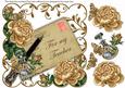 Coffee Roses for My Teacher Ink Saver 8in Decoupage Topper