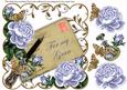 Pblue Roses for My Gran Ink Saver 8in Decoupage Topper