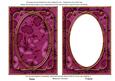 Cerise Floral Pattern 7x5in Shaker Base and Frame