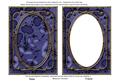 Dark Blue Floral Pattern 7x5in Shaker Base and Frame