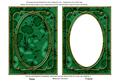 Dark Green Floral Pattern 7x5in Shaker Base and Frame