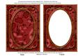 Dark Red Floral Pattern 7x5in Shaker Base and Frame
