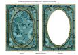 Dusky Teal Floral Pattern 7x5in Shaker Base and Frame