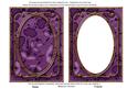 Purple Floral Pattern 7x5in Shaker Base and Frame