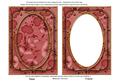 Red Floral Pattern 7x5in Shaker Base and Frame