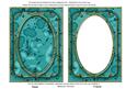 Teal Floral Pattern 7x5in Shaker Base and Frame