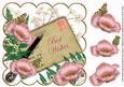 Pink Poppy Best Wishes Ink Saver 8in Decoupage Topper