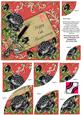 Black Roses Red Happy 6th Anniversary 6in Duo Corner Stacker
