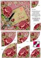 Deep Pink Roses 70 Today 6in Duo Corner Stacker