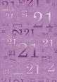 Lilac Metallic 21 Birthday A4 Backing Paper