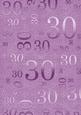 Lilac Metallic 30 Birthday A4 Backing Paper