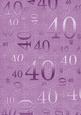 Lilac Metallic 40 Birthday A4 Backing Paper